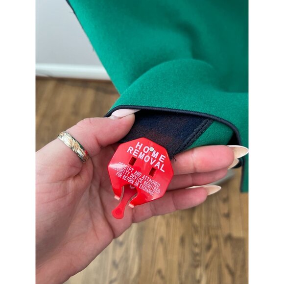 Piazza Sempione Wool Alpaca Fleece Oversized Cape Poncho Coat Plaid Size 42 - Picture 6 of 7